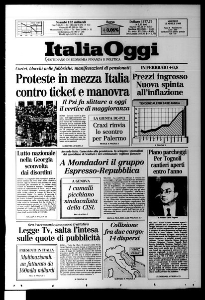 Italia oggi : quotidiano di economia finanza e politica